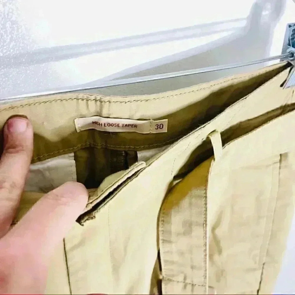 NEW Levi's Tailor High Loose Taper Pants Incense Brown - Picture 5 of 8